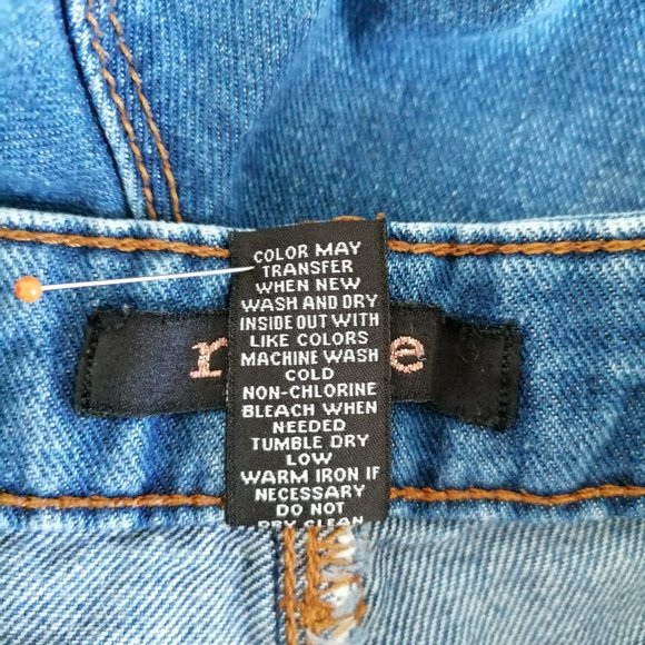 Refuge Womens Blue Mid Rise Straight Leg Denim Distressed Mom Jeans Size 10 - Picture 6 of 6